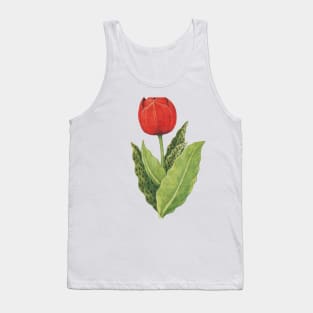 flower, aesthetic red flower, minimalist flower, cute floral Tank Top